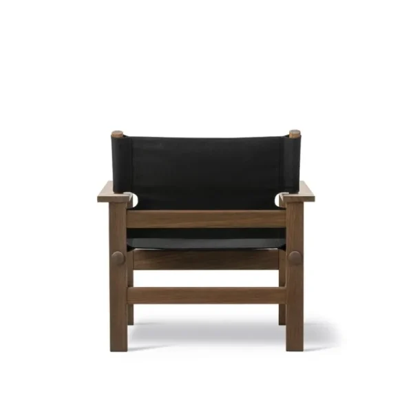 ferm LIVING Sitzgelegenheiten-Fredericia Canvas Stuhl, Eiche geräuchert und geölt - schwarzes Canvas
