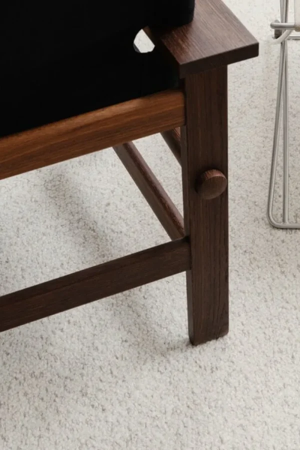ferm LIVING Sitzgelegenheiten-Fredericia Canvas Stuhl, Eiche geräuchert und geölt - schwarzes Canvas