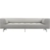 Fredericia Sofas Und Liegen-Delphi 3-Sitzer-Sofa, gebürstetes Aluminium - Grau Bardal 220
