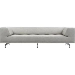 Fredericia Sofas Und Liegen-Delphi 3-Sitzer-Sofa, gebürstetes Aluminium - Grau Bardal 220