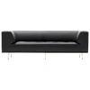 Lundia Sofas Und Liegen-Fredericia Delphi 2-Sitzer-Sofa, gebürstetes Aluminium - schwarzes Leder Ma