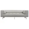 &Tradition Sofas Und Liegen-Fredericia Delphi Sofa, 3-Sitzer, Aluminium gebürstet - Grau Bardal 220