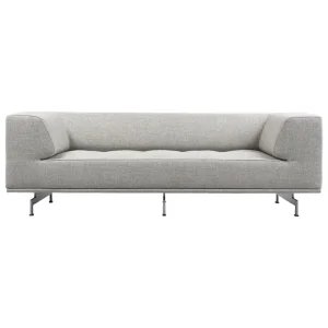 &Tradition Sofas Und Liegen-Fredericia Delphi Sofa, 3-Sitzer, Aluminium gebürstet - Grau Bardal 220