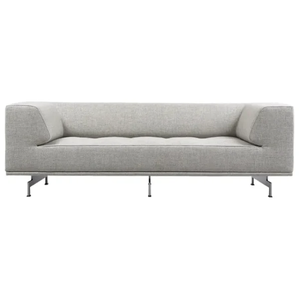 &Tradition Sofas Und Liegen-Fredericia Delphi Sofa, 3-Sitzer, Aluminium gebürstet - Grau Bardal 220