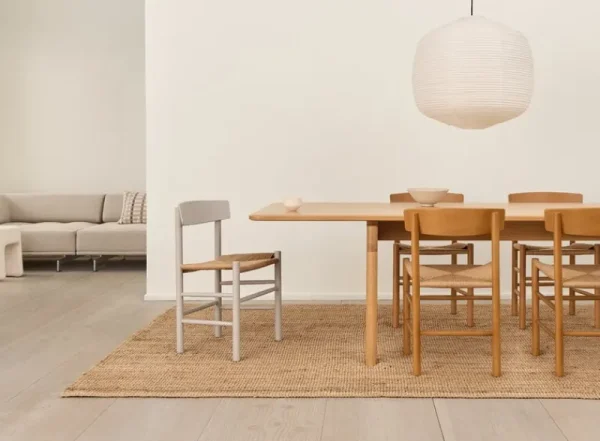 Lepo Product Sitzgelegenheiten-Fredericia J39 Mogensen Stuhl, Kieselgrau - Papierkordel