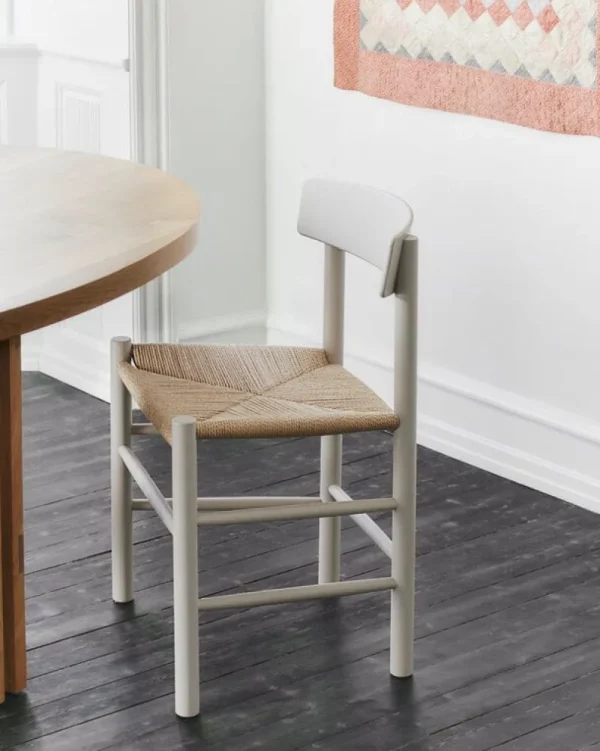 Lepo Product Sitzgelegenheiten-Fredericia J39 Mogensen Stuhl, Kieselgrau - Papierkordel