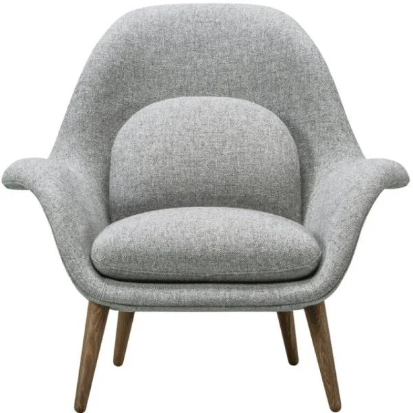 Normann Copenhagen Sitzgelegenheiten-Fredericia Loungesessel Swoon, Hallingdal 130 – Räuchereiche