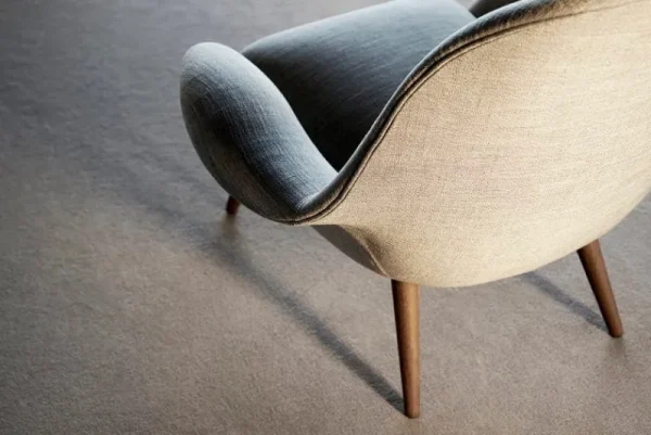 Normann Copenhagen Sitzgelegenheiten-Fredericia Loungesessel Swoon, Hallingdal 130 – Räuchereiche