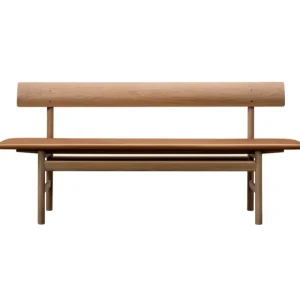 Fatboy Sitzgelegenheiten-Fredericia Mogensen 3171 Bank, Eiche geölt – Leder Omni Cognac