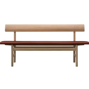 Fatboy Sitzgelegenheiten-Fredericia Mogensen 3171 Bank, Eiche geölt – Leder Burnt Sienna