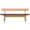 Fatboy Sitzgelegenheiten-Fredericia Mogensen 3171 Bank, Eiche geseift – Leder Burnt Sienna