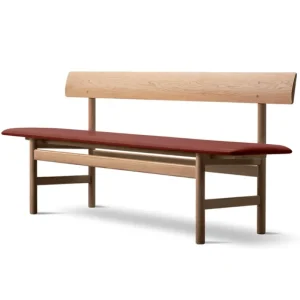 Fatboy Sitzgelegenheiten-Fredericia Mogensen 3171 Bank, Eiche geölt – Leder Burnt Sienna
