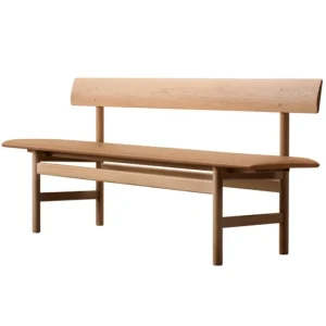 Fatboy Sitzgelegenheiten-Fredericia Mogensen 3171 Bank, Eiche geölt – Leder Omni Cognac