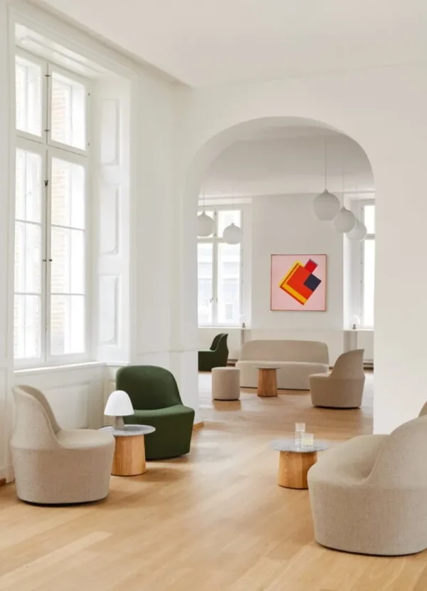 Wendelbo Tische-Fredericia Niveau Couchtisch, 61 cm, Esche geölt - Tundragrau