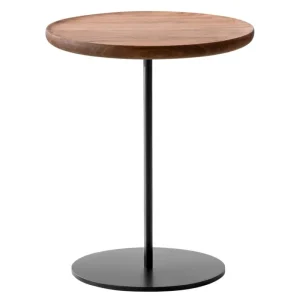 Fredericia Tische-Pal Tisch, 37,5 cm, Stahl Schwarz – Nussbaum geölt