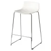 Muuto Sitzgelegenheiten-Fredericia Pato Barhocker, 67 cm, Weiß - Chrom