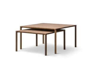 Fredericia Tische-Piloti Couchtisch, 63 x 63 cm, Eiche geräuchert