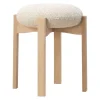 Fredericia Sitzgelegenheiten-Pioneer Hocker, Eiche lackiert - Beige Zero 0001