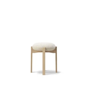 Fredericia Sitzgelegenheiten-Pioneer Hocker, Eiche lackiert - Beige Zero 0001