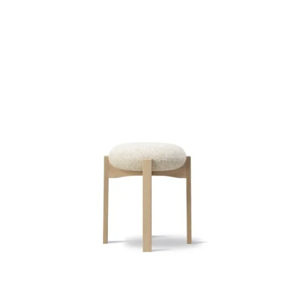 Fredericia Sitzgelegenheiten-Pioneer Hocker, Eiche lackiert - Beige Zero 0001