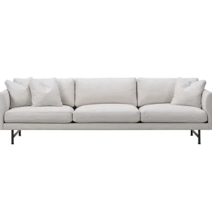 Tapio Anttila Collection Sofas Und Liegen-Fredericia Sofa Calmo 80, 3 Sitzer, Ruskin 10 – schwarzer Stahl