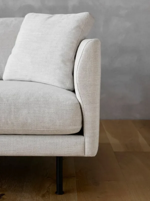 Tapio Anttila Collection Sofas Und Liegen-Fredericia Sofa Calmo 80, 3 Sitzer, Ruskin 10 – schwarzer Stahl