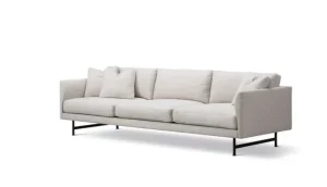Tapio Anttila Collection Sofas Und Liegen-Fredericia Sofa Calmo 80, 3 Sitzer, Ruskin 10 – schwarzer Stahl