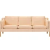 HAY Sofas Und Liegen-Fredericia Sofa Mogensen 2213, Naturleder – geseifte Eiche