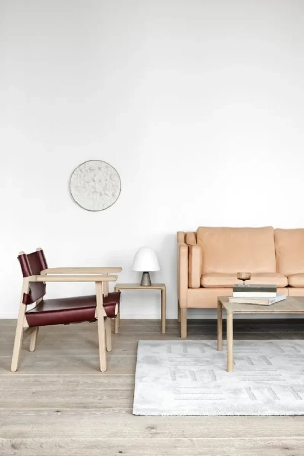 HAY Sofas Und Liegen-Fredericia Sofa Mogensen 2213, Naturleder – geseifte Eiche