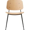 Normann Copenhagen Sitzgelegenheiten-Fredericia Stuhl Søborg 3060, schwarzes Stahlgestell, Eiche lackiert