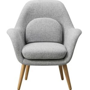 FDB Mu00f8bler Sitzgelegenheiten-Fredericia Swoon Petit Loungesessel, Hallingdal 65 130 – Eiche geölt