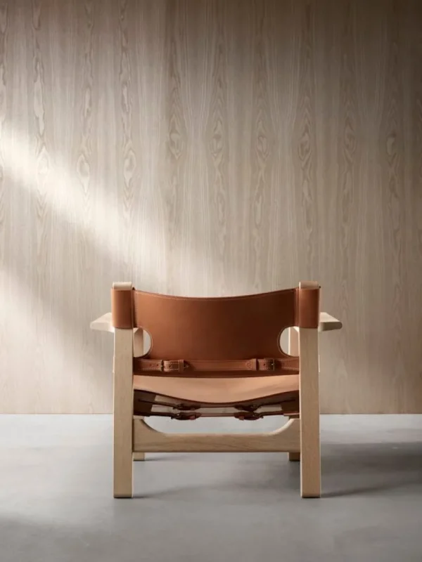 Nikari Sitzgelegenheiten-Fredericia The Spanish Chair, cognacbraunes Leder/Eiche geölt