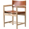 Normann Copenhagen Sitzgelegenheiten-Fredericia The Spanish Dining Chair mit Armlehnen, cognacfarbenes Leder