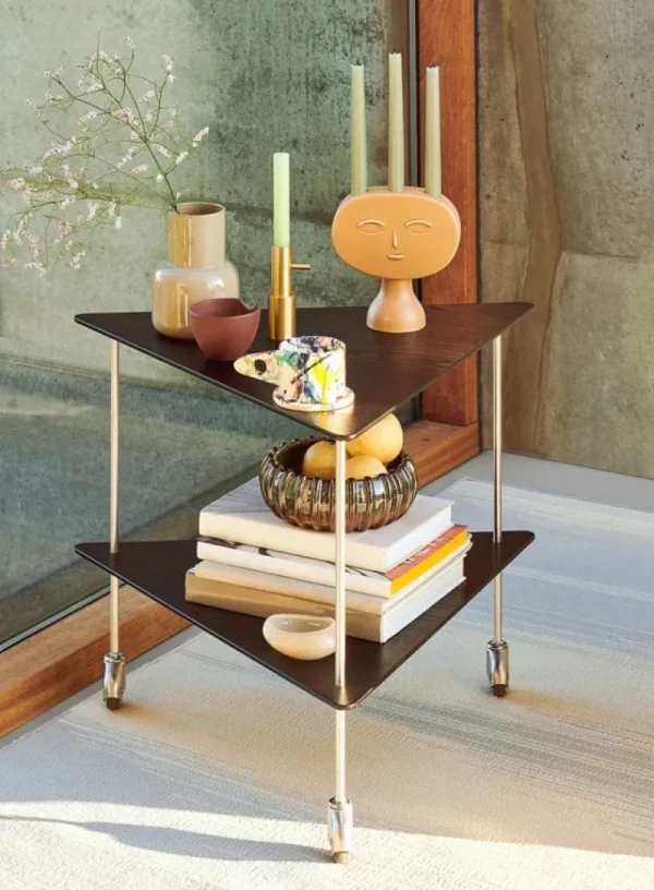 FontanaArte Tische-Fritz Hansen AJ Servierwagen, schwarze Esche