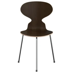 Fritz Hansen Sitzgelegenheiten-Ant Stuhl 3100, 3 Beine, Eiche dunkel gebeizt – Chrom