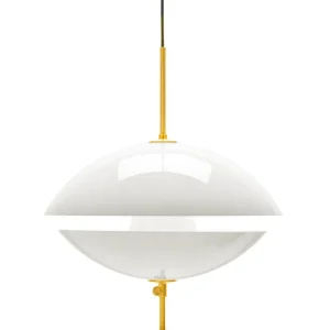 GUBI Deckenleuchten-Fritz Hansen Clam Pendelleuchte, 44 cm, Opal