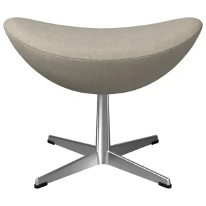 Fritz Hansen Sitzgelegenheiten-Egg Fußhocker, satinpoliertes Aluminium - Re-wool 0218