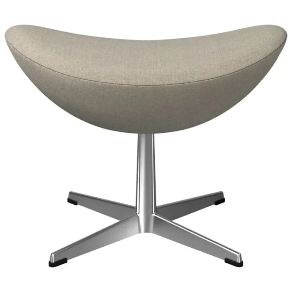 Fritz Hansen Sitzgelegenheiten-Egg Fußhocker, satinpoliertes Aluminium - Re-wool 0218