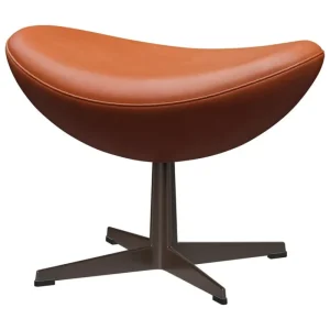 Nikari Sitzgelegenheiten-Fritz Hansen Egg Fußhocker, Brown Bronze - Grace Walnuss Leder