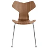 Fritz Hansen Sitzgelegenheiten-Grand Prix 3130 Stuhl, Chrom - Walnuss