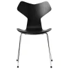 Fritz Hansen Sitzgelegenheiten-Grand Prix 3130 Stuhl, Chrom - Esche schwarz