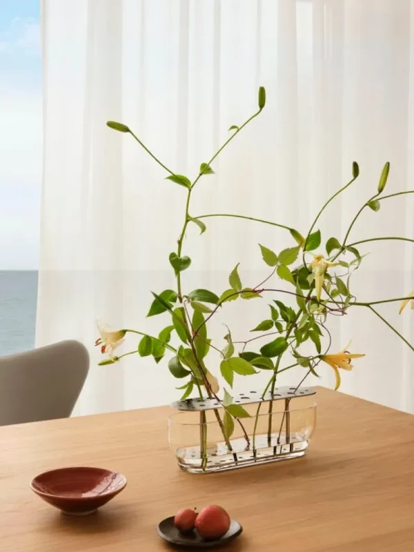Klong Vasen-Fritz Hansen Ikebana Vase, lang, Stahl