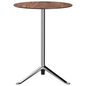 HAY Tische-Fritz Hansen Little Friend KS12 Beistelltisch, hochglanzpol. Alum. - Nussbaum
