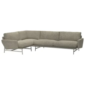 TIPTOE Sofas Und Liegen-Fritz Hansen PL114 Lissoni Ecksofa, links, Stahl matt poliert - Moss 015