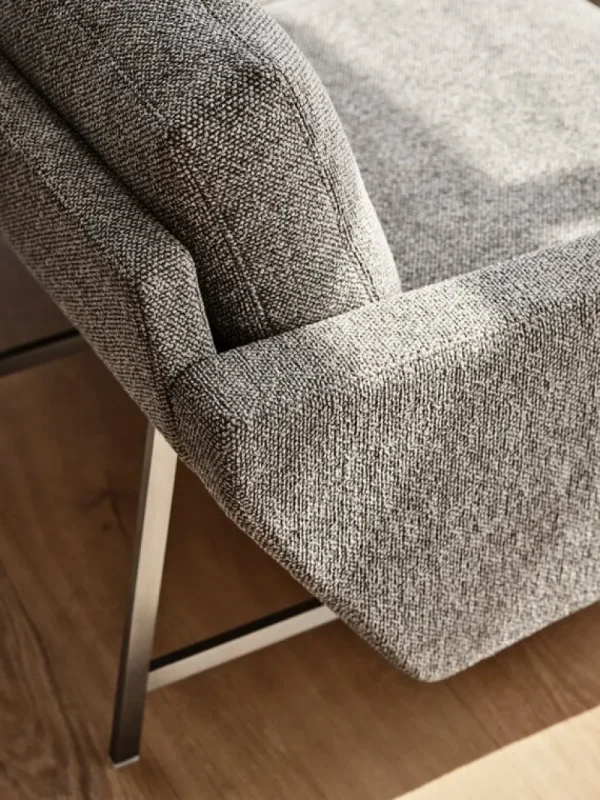 TIPTOE Sofas Und Liegen-Fritz Hansen PL114 Lissoni Ecksofa, links, Stahl matt poliert - Moss 015