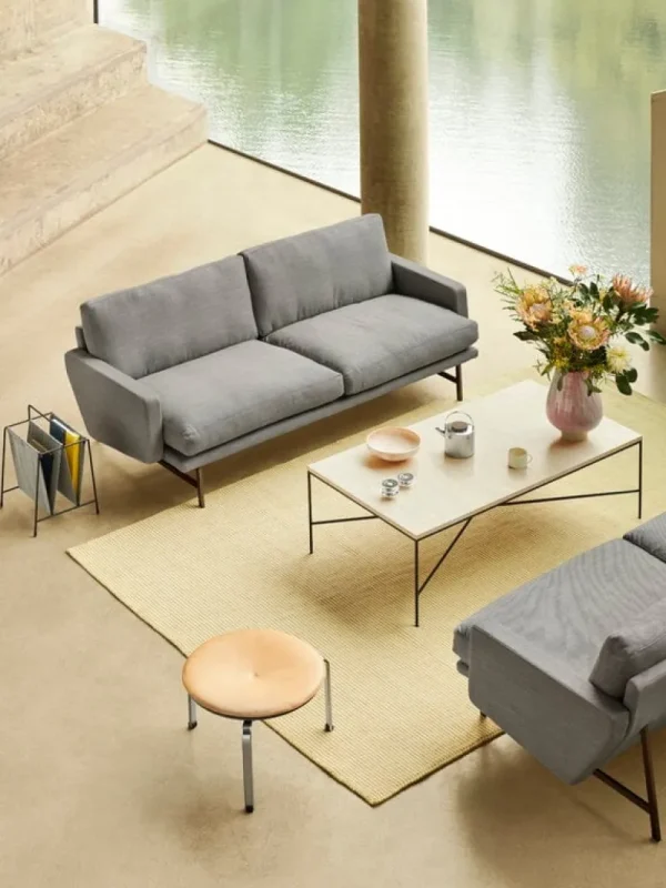 HAY Tische-Fritz Hansen Planner MC350 Couchtisch, Schwarz - Marmor Cream