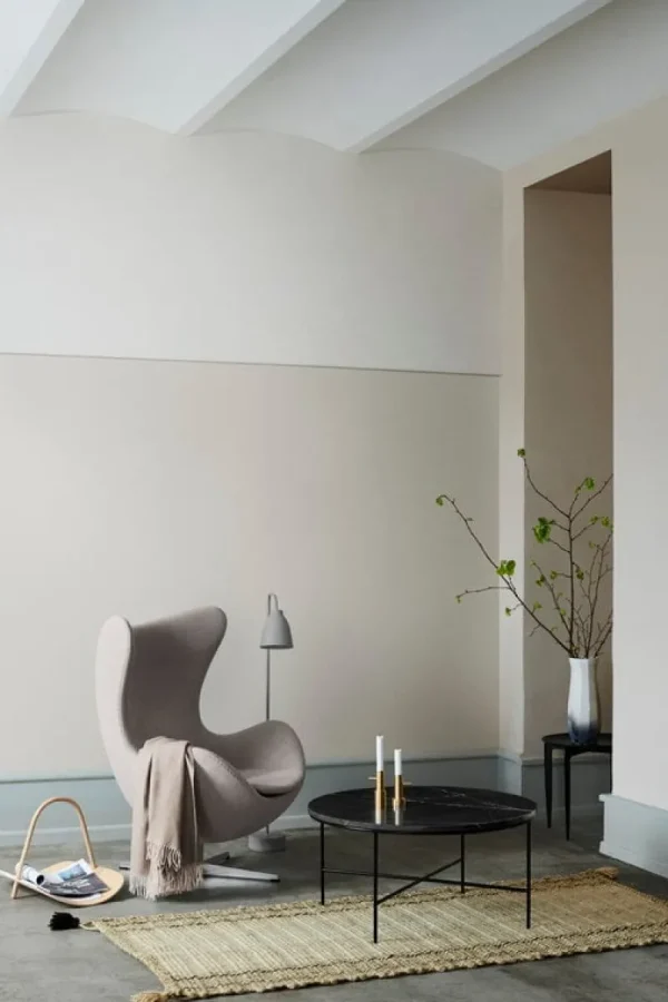 ferm LIVING Tische-Fritz Hansen Planner MC300 Couchtisch, rund, Schwarz - Marmor Charcoal