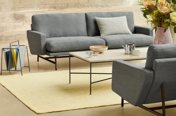 HAY Tische-Fritz Hansen Planner MC350 Couchtisch, Schwarz - Marmor Cream