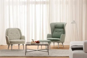 HAY Tische-Fritz Hansen Planner MC320 Couchtisch, Schwarz - Marmor Cream