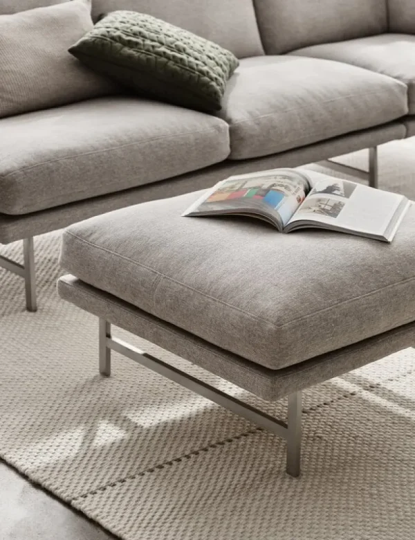 Fritz Hansen Sitzgelegenheiten-PL110S Lissoni Ottomane, matt polierter Stahl - Clay 0012
